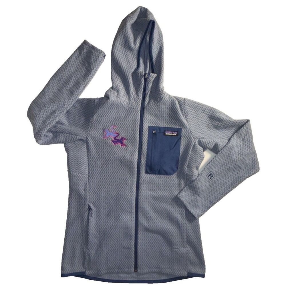 Patagonia Women's R1® Air Fleece Full-Zip Hoody Barnacle Gray Blue Size Medium